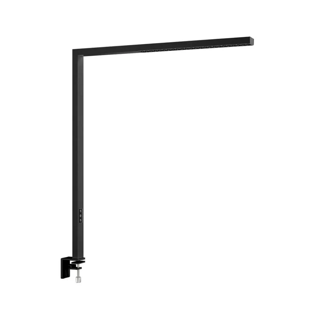 Arbejdsrum/Kontor|Bordlamper ^ Arcchio LED-klemmelampe Jolinda, sort, aluminium, dæmpbar