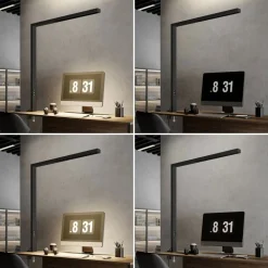 Arbejdsrum/Kontor|Bordlamper ^ Arcchio LED-klemmelampe Jolinda, sort, aluminium, dæmpbar