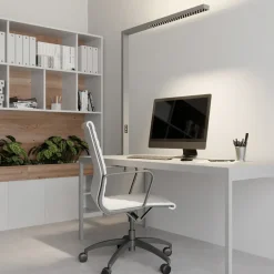 Arcchio Bordlamper > LED-klemmelampe Jolinda, sølv, metal, dæmpbar