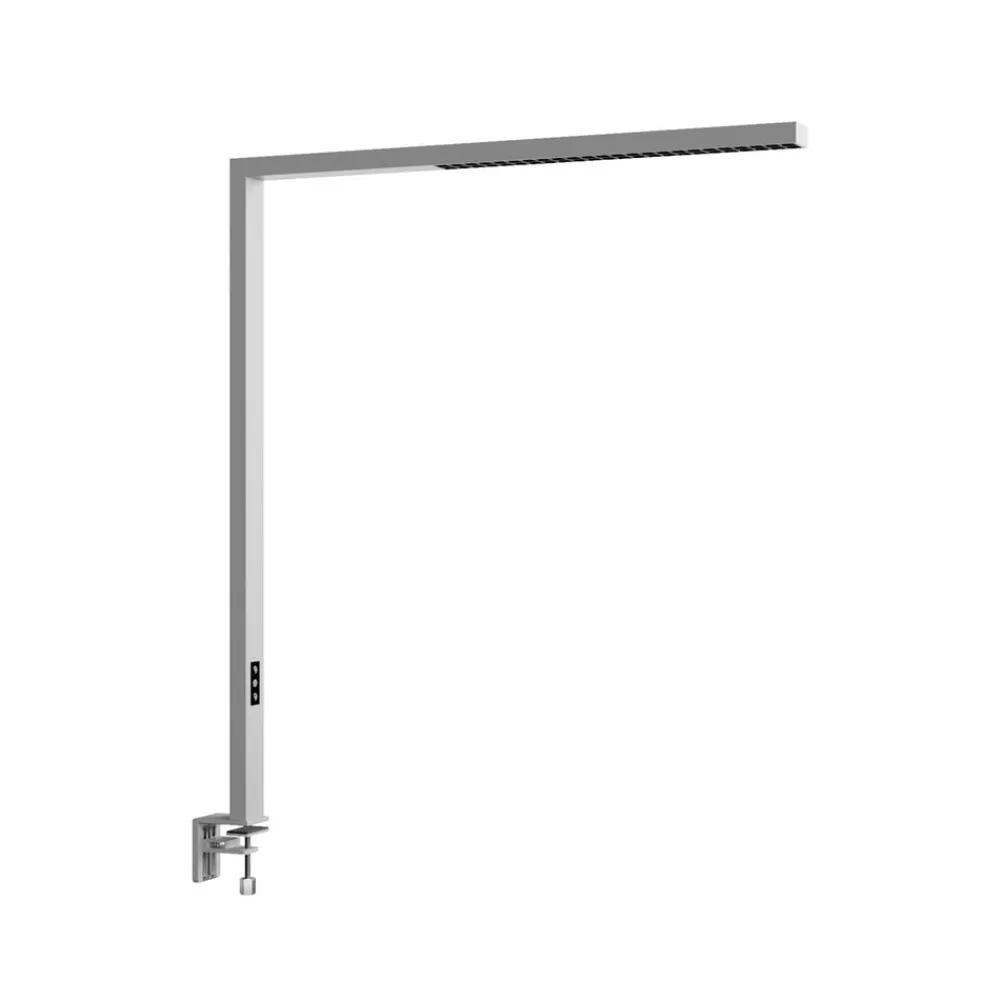 Arcchio Bordlamper > LED-klemmelampe Jolinda, sølv, metal, dæmpbar
