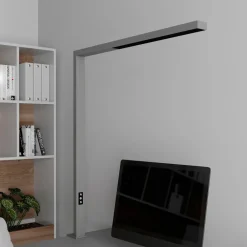 Arcchio Bordlamper > LED-klemmelampe Jolinda, sølv, metal, dæmpbar