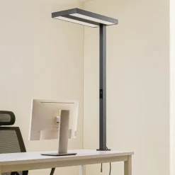 Arcchio Arbejdsrum/Kontor|Bordlamper > LED-klemmelampe Logan sort, dæmpbar, sensor