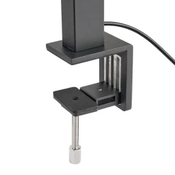 Arcchio Arbejdsrum/Kontor|Bordlamper > LED-klemmelampe Logan sort, dæmpbar, sensor