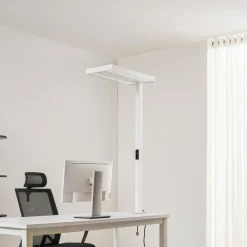 Arcchio Arbejdsrum/Kontor|Bordlamper > LED-klemmelampe Logan, hvid, dæmpbar, sensor