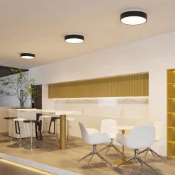 Arcchio Gang|Loftlamper > LED-loftlampe Aleksi, Ø 45 cm, sort, metal, CCT