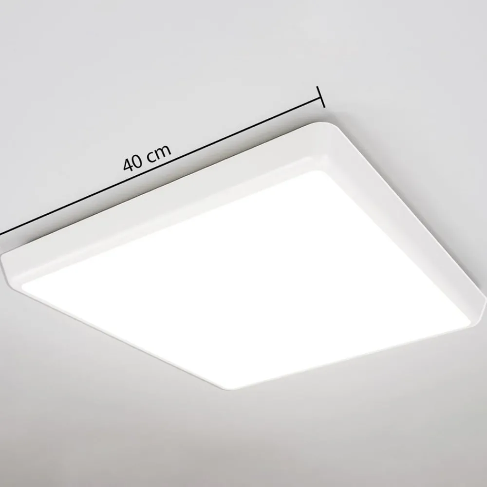 Loftlamper|Loftlamper ^ Arcchio LED-loftlampe Augustin, 40 x 40 cm, hvid, IP54