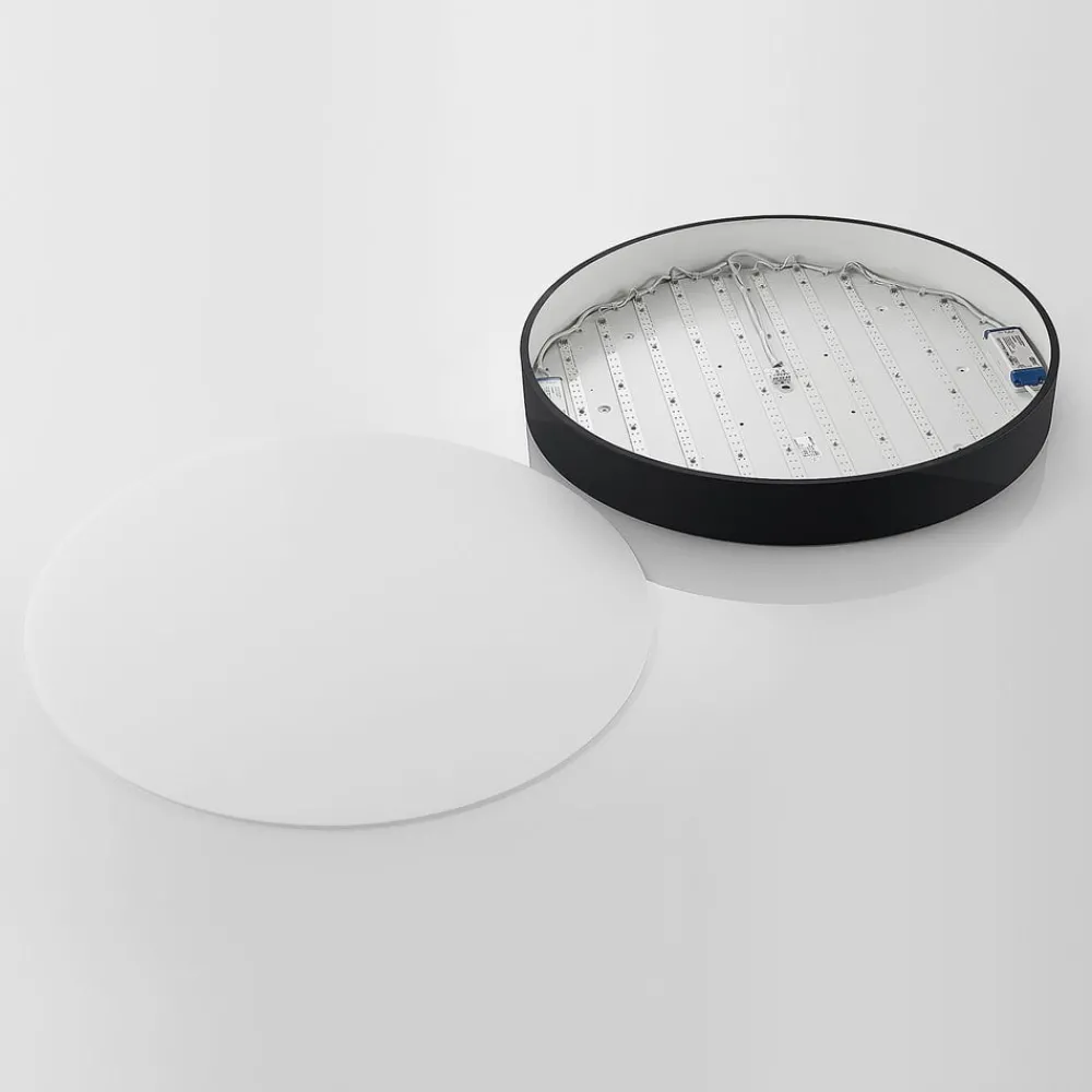 Loftlamper|Loftlamper ^ Arcchio LED-loftlampe Noabelle, Ø 80 cm, sort, metal
