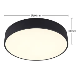 Arcchio Loftlamper|Loftlamper > LED-loftlampe Noabelle, Ø 60 cm, sort, metal