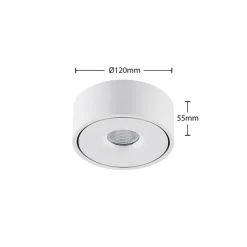 Arcchio Loftlamper|Loftlamper > LED-loftlampe Rotari, hvid, metal, Ø 12 cm