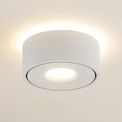 Gang|Loftlamper ^ Arcchio LED-loftlampe Rotari, hvid, op og ned, aluminium