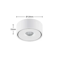 Gang|Loftlamper ^ Arcchio LED-loftlampe Rotari, hvid, op og ned, aluminium