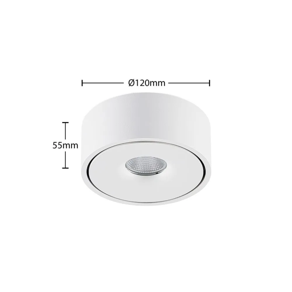 Gang|Loftlamper ^ Arcchio LED-loftlampe Rotari, hvid, op og ned, aluminium