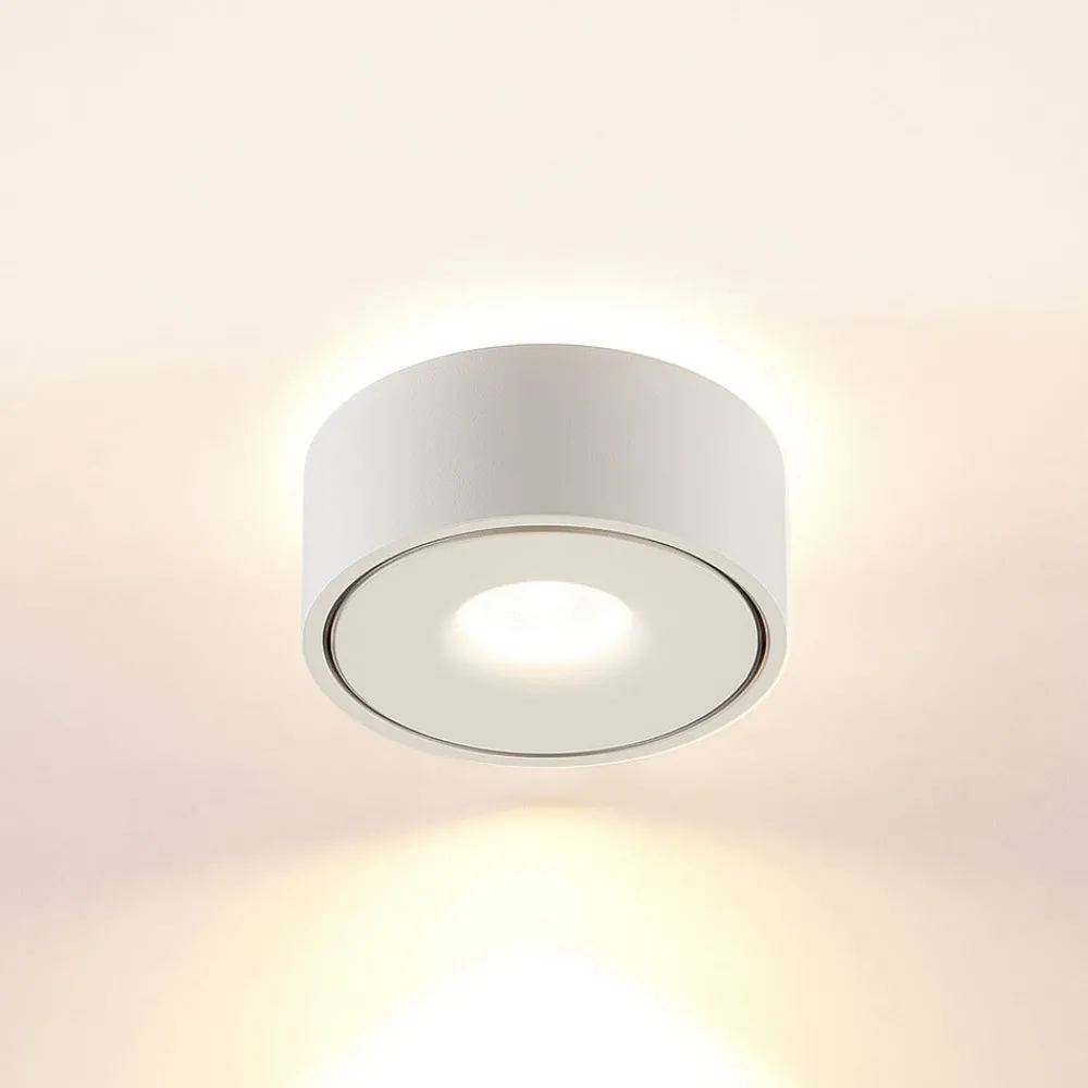Gang|Loftlamper ^ Arcchio LED-loftlampe Rotari, hvid, op og ned, aluminium