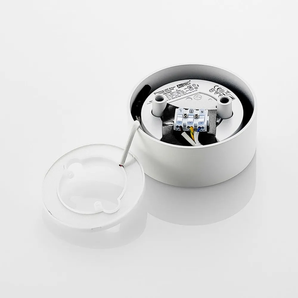 Gang|Loftlamper ^ Arcchio LED-loftlampe Rotari, hvid, op og ned, aluminium