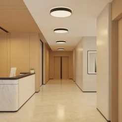 Arcchio Loftlamper|Loftlamper > LED-loftlampe Vanida, sort, Ø 60 cm, op/ned
