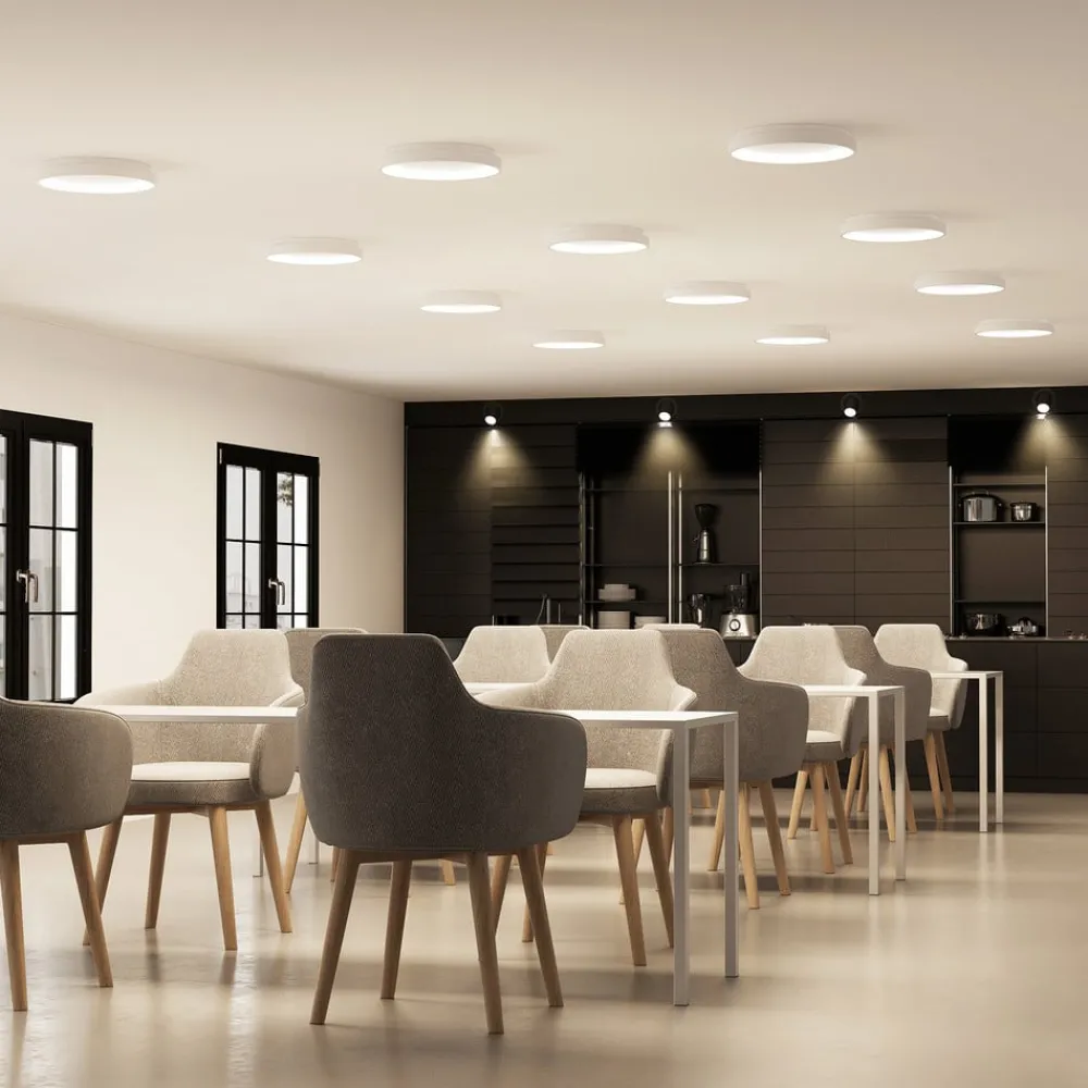 Arcchio Gang|Loftlamper > LED-loftlampe Vivy, Ø 38 cm, hvid, metal
