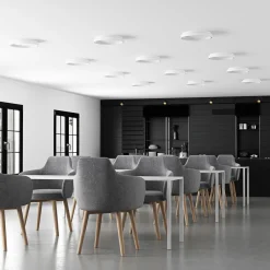 Arcchio Gang|Loftlamper > LED-loftlampe Vivy, Ø 38 cm, hvid, metal