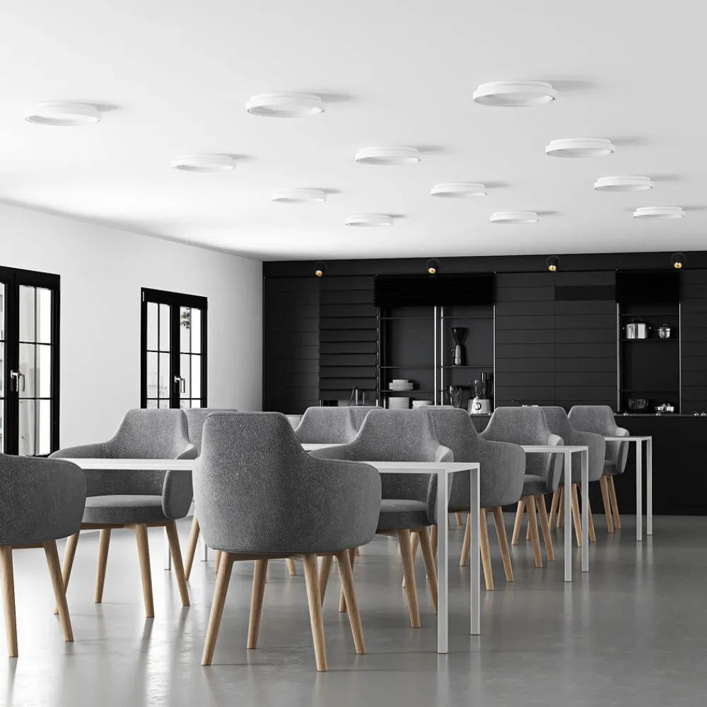 Arcchio Gang|Loftlamper > LED-loftlampe Vivy, Ø 38 cm, hvid, metal