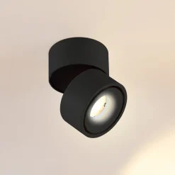Loftlamper ^ Arcchio LED-loftspot Rotari, 620lm, 1 lyskilde, sort