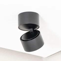 Loftlamper ^ Arcchio LED-loftspot Rotari, 620lm, 1 lyskilde, sort
