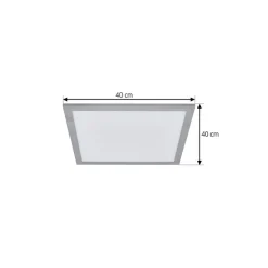 Arcchio Loftlamper|Loftlamper > LED-panel Lyndra, 40 cm, sølv, aluminium, dæmpbar, CCT