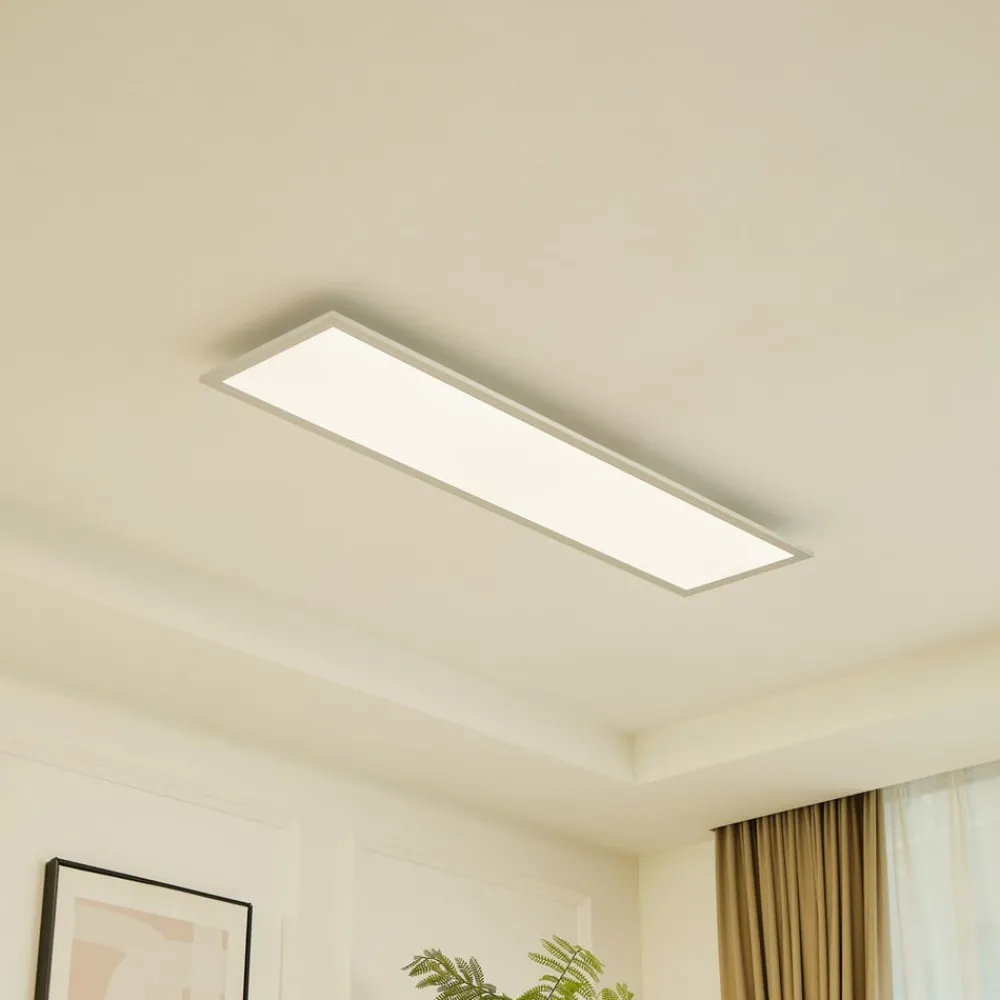 Arcchio Loftlamper|Loftlamper > LED-panel Lyndra, 120 cm, sølv, aluminium, dæmpbar, CCT