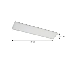 Arcchio Loftlamper|Loftlamper > LED-panel Lyndra, 120 cm, sølv, aluminium, dæmpbar, CCT