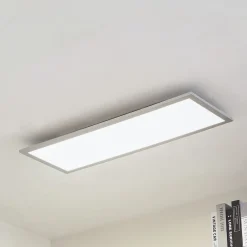 Gang|Loftlamper ^ Arcchio LED-panel Lyndra, 80 cm, sølv, aluminium, dæmpbar, CCT
