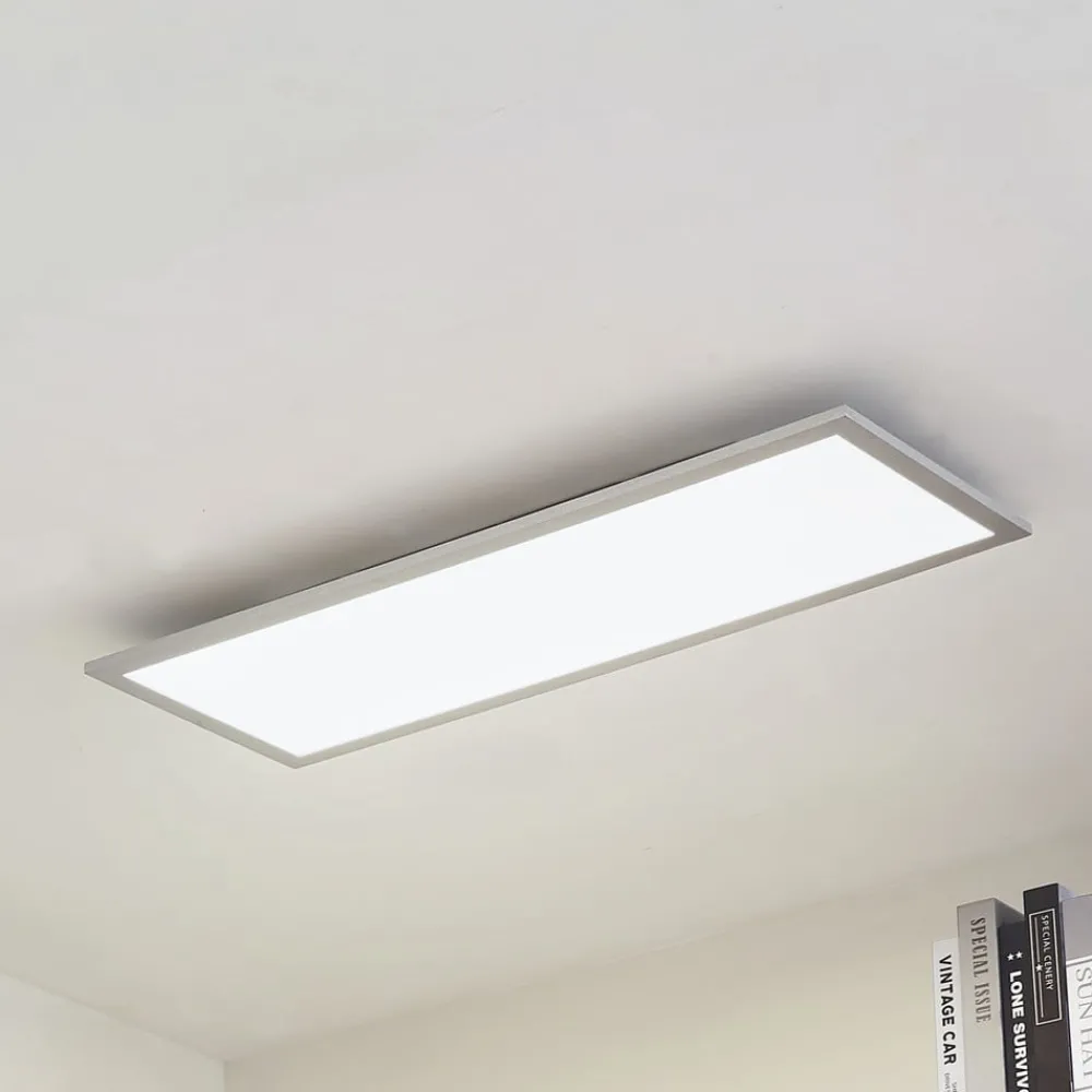 Gang|Loftlamper ^ Arcchio LED-panel Lyndra, 80 cm, sølv, aluminium, dæmpbar, CCT