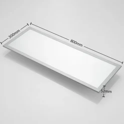 Gang|Loftlamper ^ Arcchio LED-panel Lyndra, 80 cm, sølv, aluminium, dæmpbar, CCT