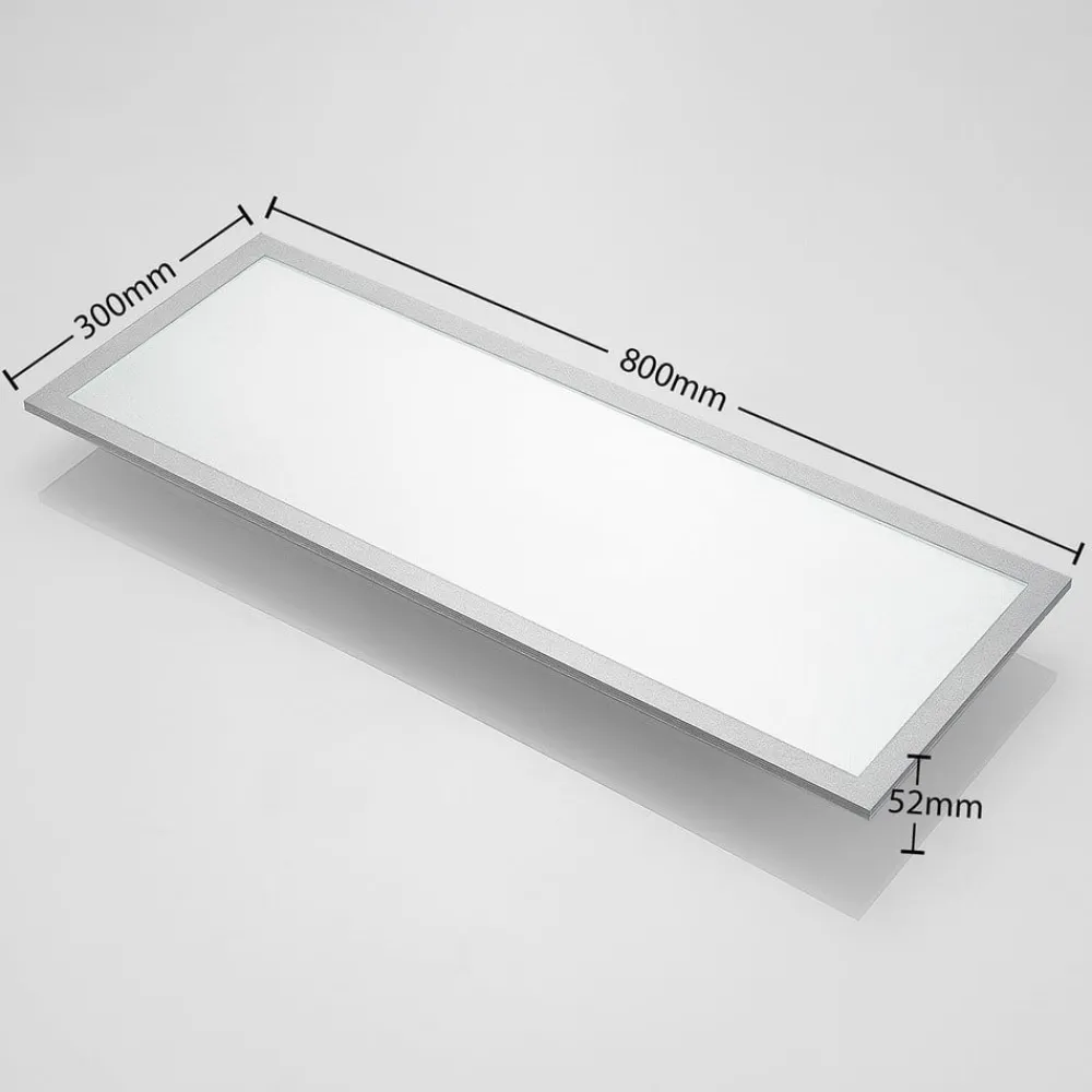 Gang|Loftlamper ^ Arcchio LED-panel Lyndra, 80 cm, sølv, aluminium, dæmpbar, CCT