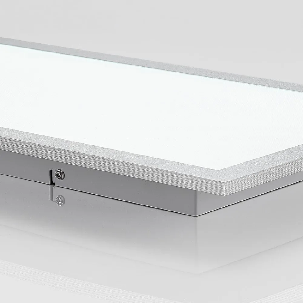 Gang|Loftlamper ^ Arcchio LED-panel Lyndra, 80 cm, sølv, aluminium, dæmpbar, CCT