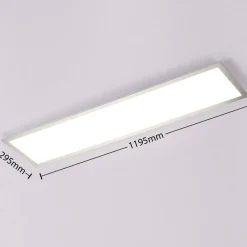 Arbejdsrum/Kontor|Loftlamper ^ Arcchio LED-panel Lysander, 32W, CCT, 119cm, sølv