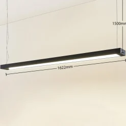 Arbejdsrum/Kontor|Pendellamper ^ Arcchio LED-pendellampe Cuna, sort, 162 cm, metal