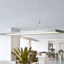 Arcchio Arbejdsrum/Kontor|Pendellamper > LED-pendellampe Dorean, sølv, metal, 120 cm