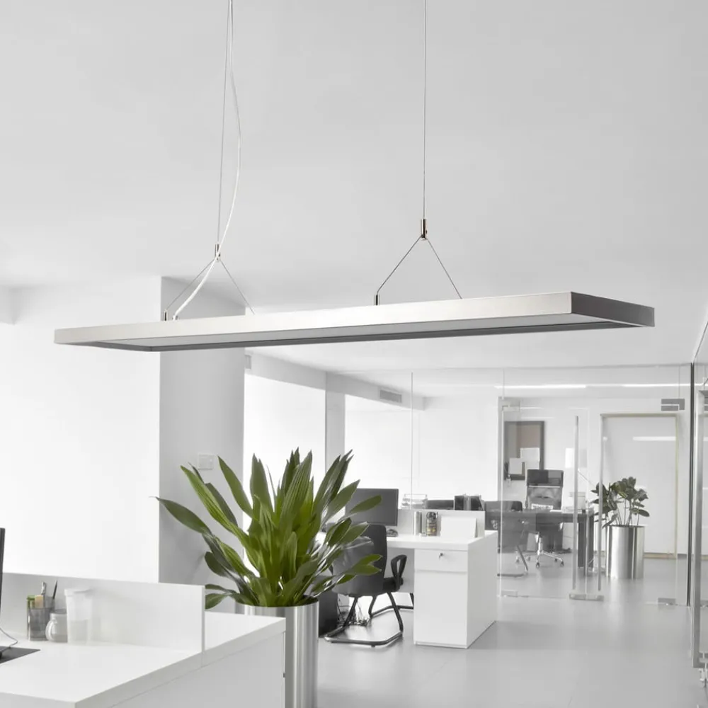 Arcchio Arbejdsrum/Kontor|Pendellamper > LED-pendellampe Dorean, sølv, metal, 120 cm