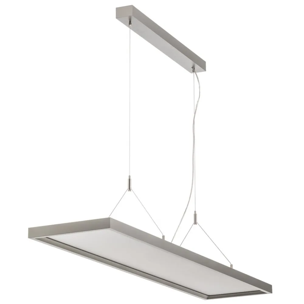 Arcchio Arbejdsrum/Kontor|Pendellamper > LED-pendellampe Dorean, sølv, metal, 120 cm