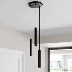 Arcchio Pendellamper > LED-pendellampe Franka, 3 lyskilder, Ø 24 cm, sort