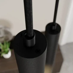 Arcchio Pendellamper > LED-pendellampe Franka, 3 lyskilder, Ø 24 cm, sort