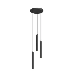 Arcchio Pendellamper > LED-pendellampe Franka, 3 lyskilder, Ø 24 cm, sort