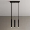 Arcchio Pendellamper > LED-pendellampe Franka, 3 lyskilder, lang, sort, aluminium
