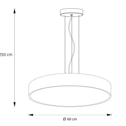 Arcchio Pendellamper|Pendellamper > LED-pendellampe Vanida, hvid, Ø 60 cm, op/ned