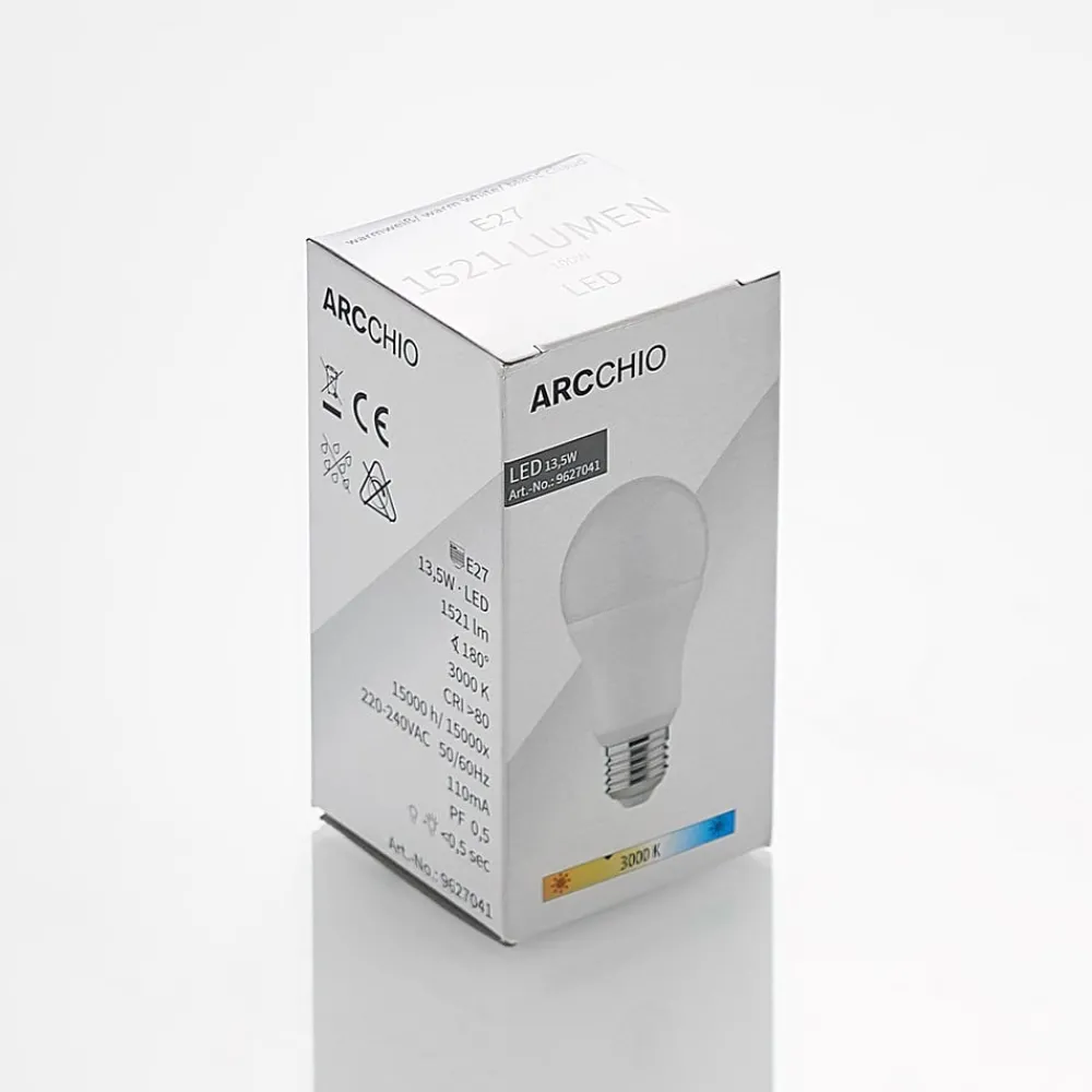 Led Pærer ^ Arcchio LED-pære E27 A60 13,5W opal 3.000K 1521lm