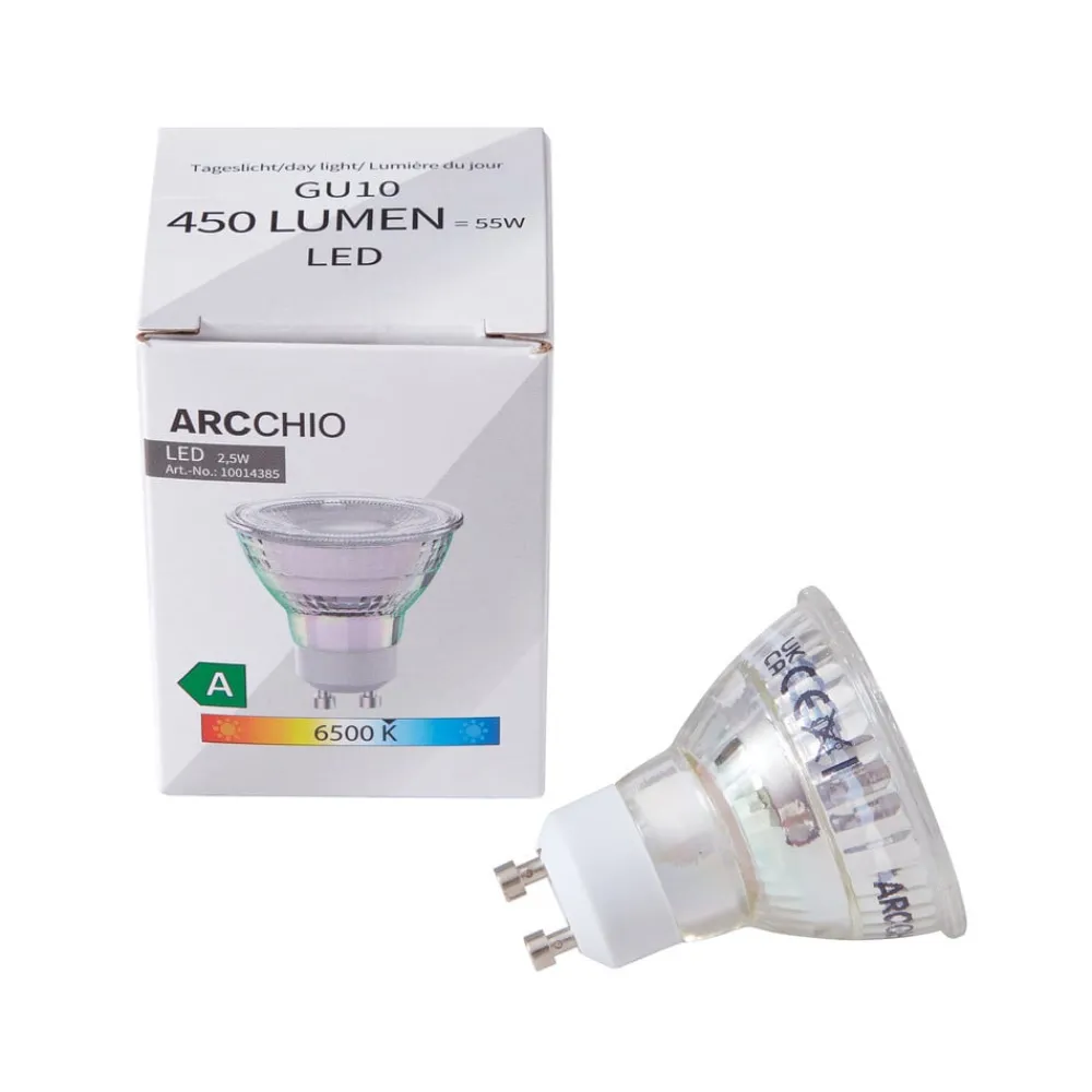 Arcchio Led Pærer > LED-pære GU10 2,5W 6500K 450lm glas sæt med 10 stk