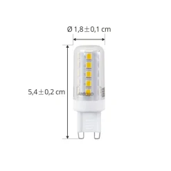 Led Pærer ^ Arcchio LED-pære, G9, 2,6W, klar, 2.700 K