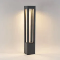 Terrassebelysning|Gadebelysning ^ Arcchio LED pullert Lienna, 90 cm, grå, metal, IP65