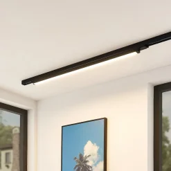 Arcchio Arbejdsrum/Kontor|Skinnesystem > LED-skinnelampe Harlow, sort, 109 cm, 3.000K