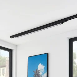 Arcchio Arbejdsrum/Kontor|Skinnesystem > LED-skinnelampe Harlow, sort, 109 cm, 3.000K