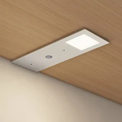 Underskabsbelysning ^ Arcchio LED-underskabsbelysning Nortra, 3-pak, grå, aluminiumsfarvet