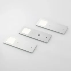 Underskabsbelysning ^ Arcchio LED-underskabsbelysning Nortra, 3-pak, grå, aluminiumsfarvet